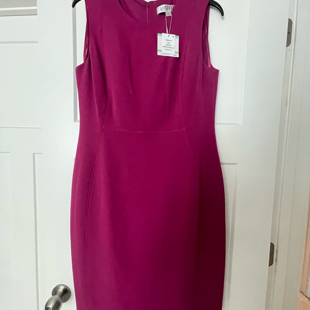 Kasper Fuchsia Asymmetrical Dress